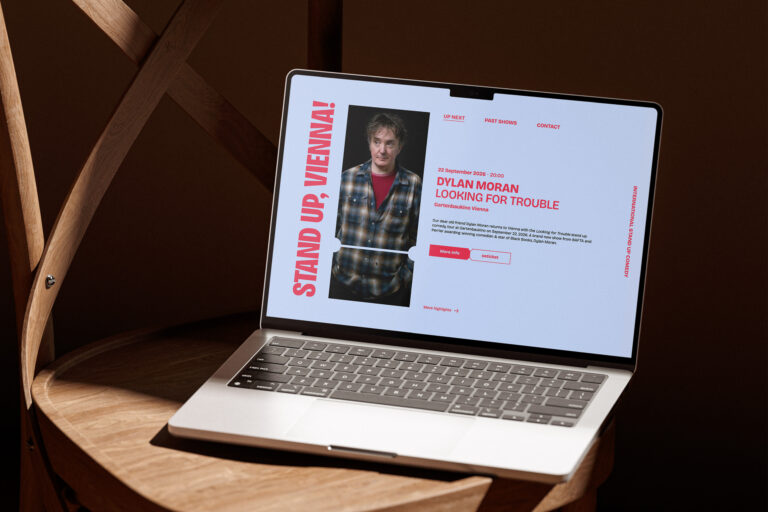 Marije Kruis StandUpVienna Mockup